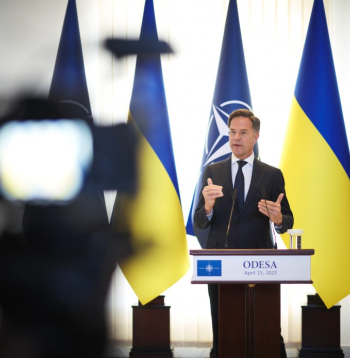 NATO ģenerālsekretārs Marks Rite Ukrainā.
