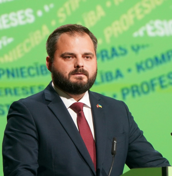 Partijas “Jaunā Vienotība” frakcijas vadītājs Saeimā Edmunds Jurēvics. 