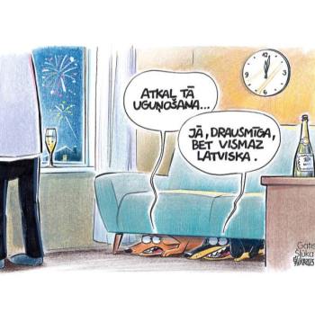 Zīmē Gatis Šļūka. Atkal tā uguņošana...