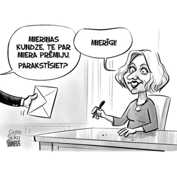 Zīmē Gatis Šļūka. Mieriņa par Miera prēmiju 