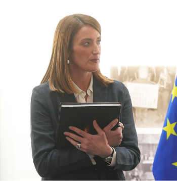 Eiropas Parlamenta (EP) priekšsēdētāja Roberta Metsola.