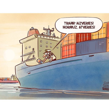 Zīmē Gatis Šļūka. Tramp, aizveries! Hormuz, atveries!