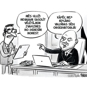 Zīmē Gatis Šļūka. Ieplāno valdības sēdi observatorijā!