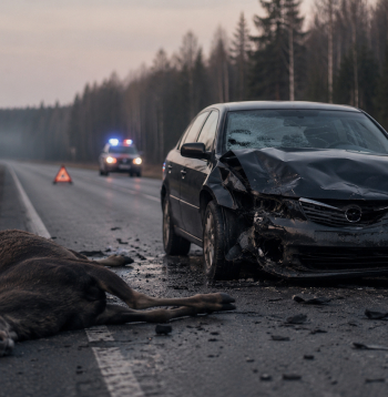 Sestdien rītausmā Krāslavas novadā automašīnas "VW Passat" sadursmē ar meža dzīvnieku gājis bojā transportlīdzekļa vadītājs.