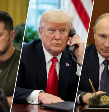ASV prezidents Donalds Tramps sazvanījies ar Ukrainas prezidentu Volodimiru Zelenski un Krievijas diktatoru Vladimiru Putinu.