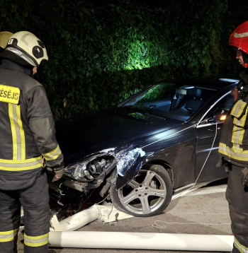 Avārijā iesaistītais Mercedes.