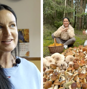 Sēņotāja Laura Liepiņa. Sēņotāja Laura Liepiņa.