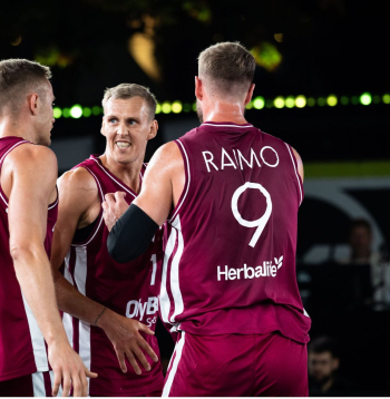 Latvijas 3x3 basketbolisti.