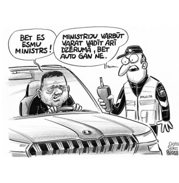 Zīmē Gatis Šļūka. Bet es esmu ministrs!