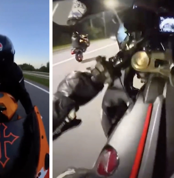 Divi motociklisti riskē ar drošību sociālo tīklu satura dēļ. Divi motociklisti riskē ar drošību sociālo tīklu satura dēļ.