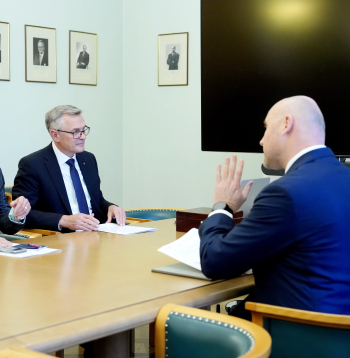 Baiba Braže, Ainars Latkovskis, Andris Kulbergs. Jaunās valdības veidošanas sarunas.