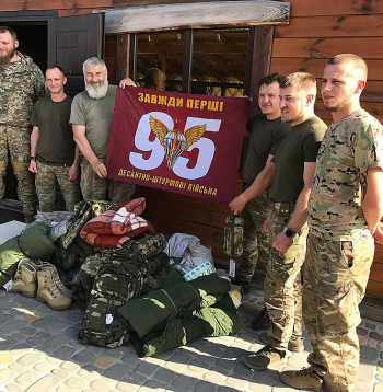 Vēl vieni no latviešu voluntieru sadarbības partneriem – 95. desanta brigādes rota.