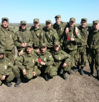 Mobilizētie krievu karavīri. 