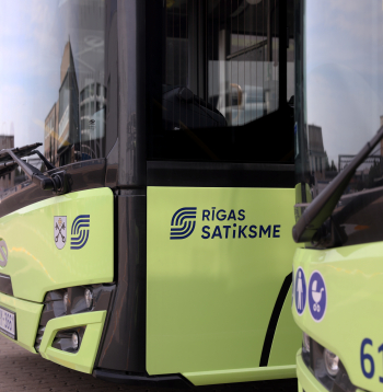 SIA "Rīgas satiksme" jaunie elektroautobusi.