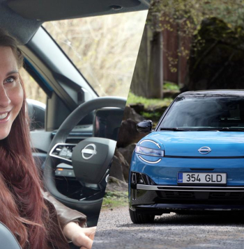 Sanda Dejus un Nissan Micra.