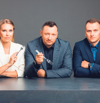Kulinārijas šova "Šefpavāru līga" žūrija.