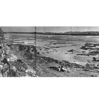 Daugava Ķeguma HES vietā.