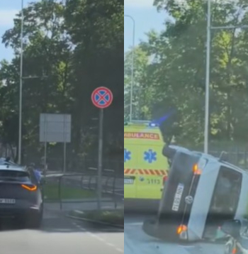 Avārija pie Botāniskā dārza Rīgā. Avārija pie Botāniskā dārza Rīgā.