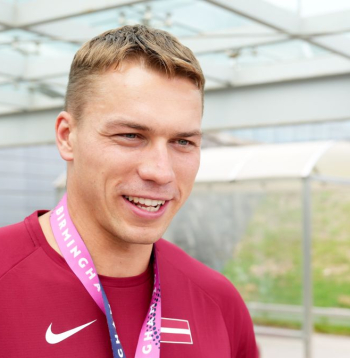 Šķēpmetējs Patriks Gailums.