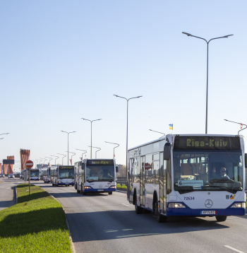 SIA "Rīgas satiksme" Ukrainai dāvinātie autobusi 2022. gadā.