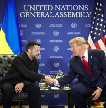 Volodimirs Zelenskis un Donalds Tramps. Volodimirs Zelenskis un Donalds Tramps.