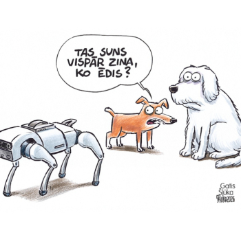 Zīmē Gatis Šļūka. Tas suns vispār zina, ko ēdis?