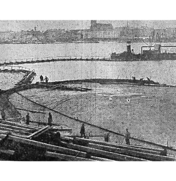 Zaķusalas pagarināšana 1926. gada oktobra vidū.
