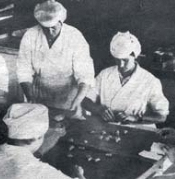 "Gotiņu" cehs Skrīveros 1983. gadā.