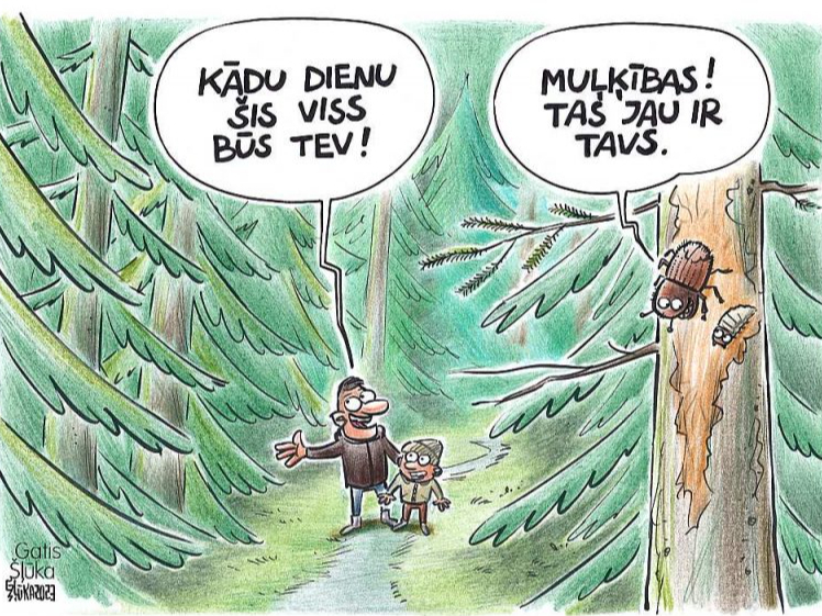 Zīmē Gatis Šļūka. Mizgrauzis nekautrējas!