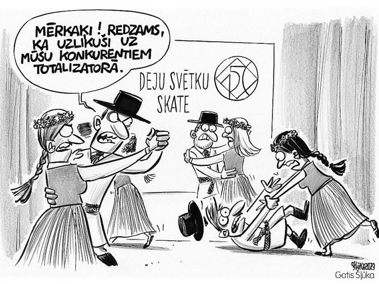 Zīmē Gatis Šļūka. Mērkaķi!