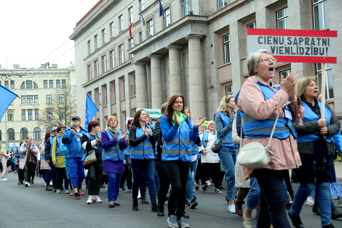 LIZDA rīkotais protesta gājiens.