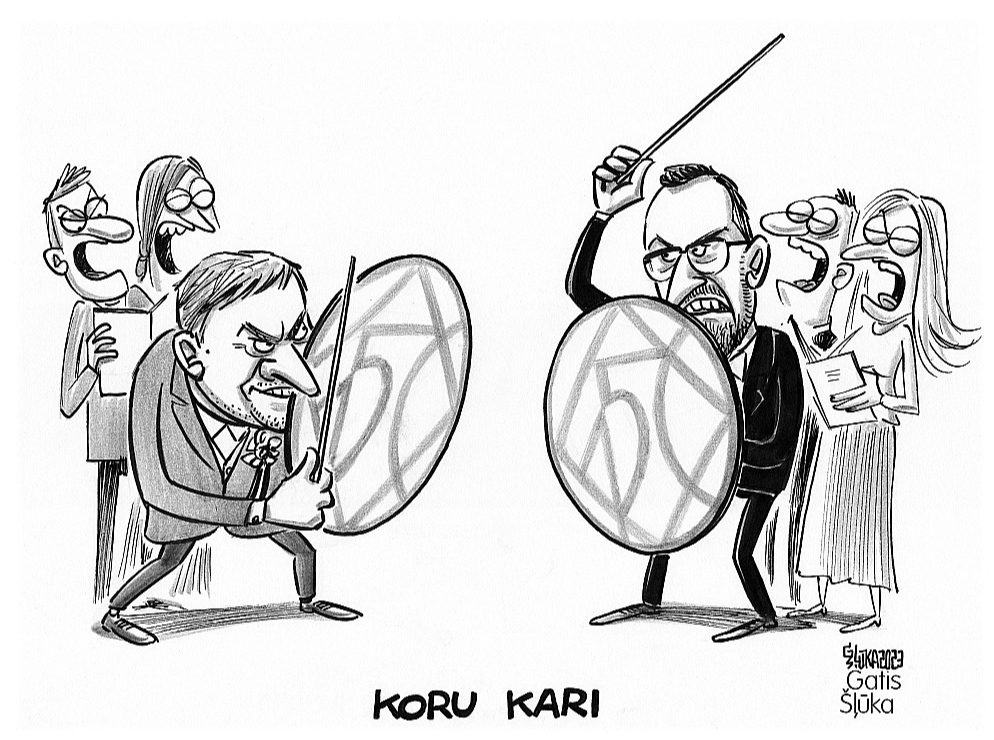 Zīmē Gatis Šļūka. Koru kari