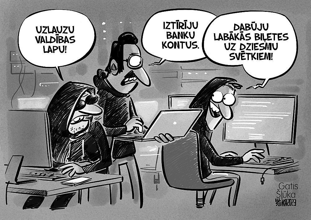 Zīmē Gatis Šļūka. Labākais hakeris