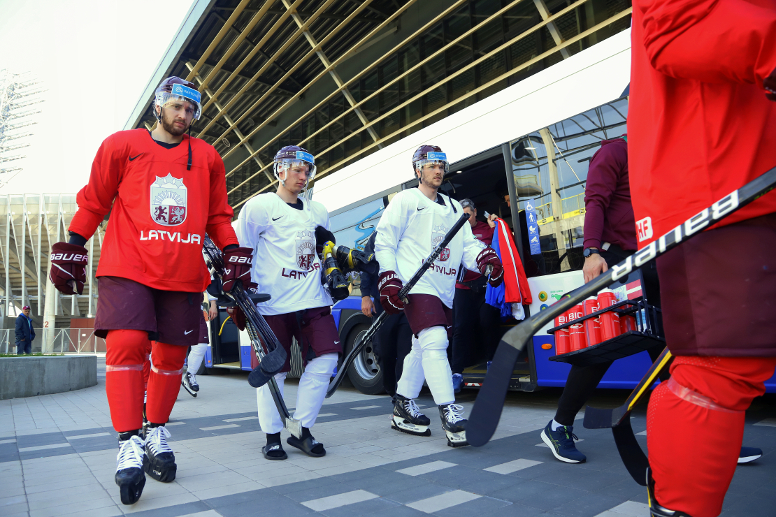 Latvijas hokeja izlase ceturtdien dodas uz treniņu "Arēnā Rīga".