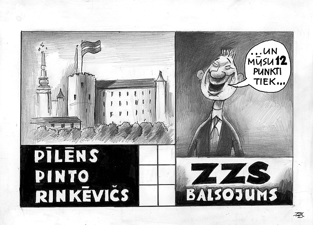 Zīmē Ēriks Ošs. Un mūsu 12 punkti tiek...