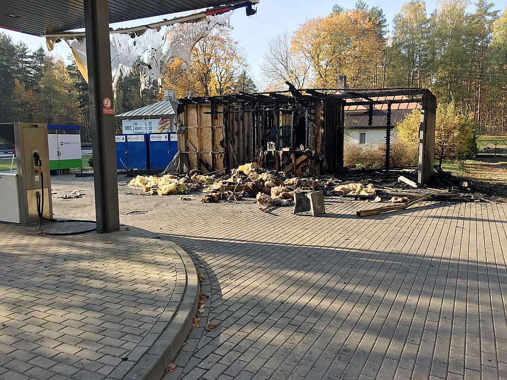 Nodegusī gāzes uzpildes stacija 2018. gadā.