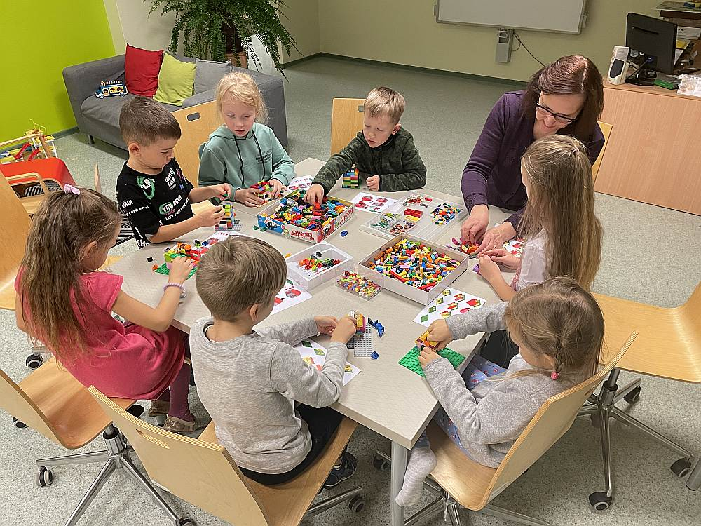 Lego nodarbība Preiļu Galvenajā bibliotēkā.