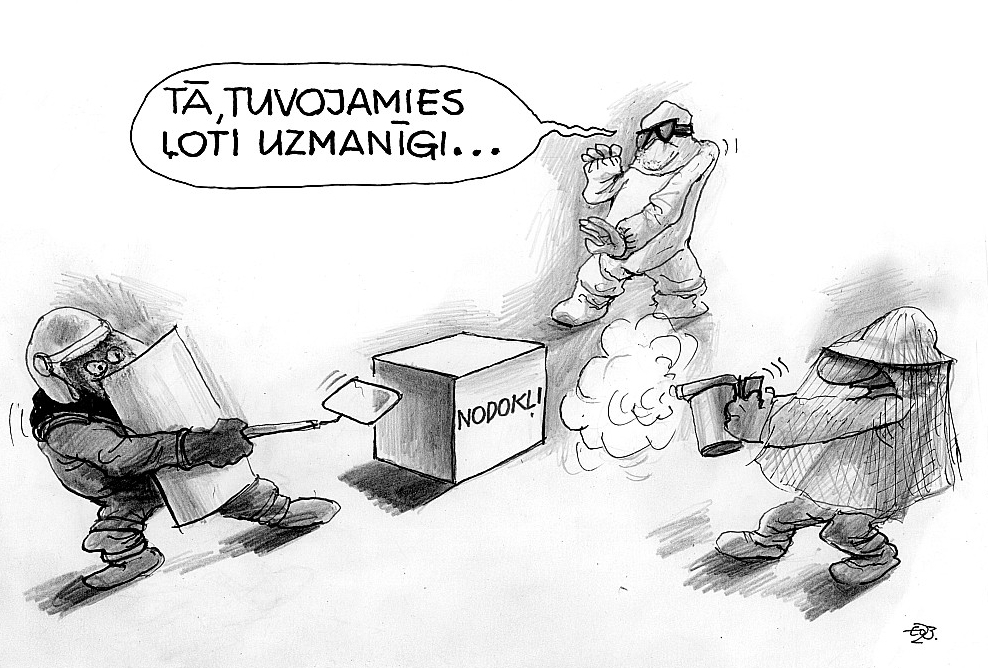 Zīmē Ēriks Ošs. Tuvojamies ļoti uzmanīgi!