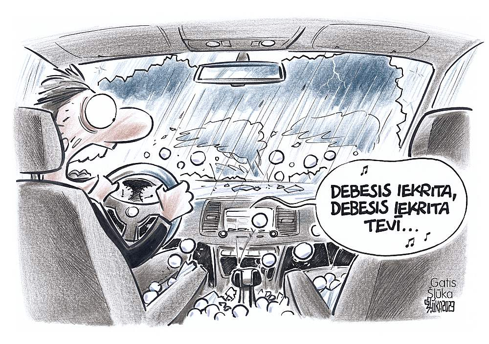 Zīmē Gatis Šļūka. Debesis iekrita...