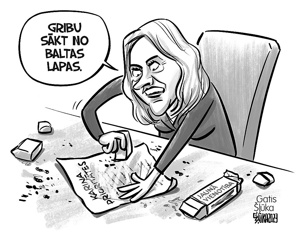Zīmē Gatis Šļūka. Gribu sākt no baltas lapas.