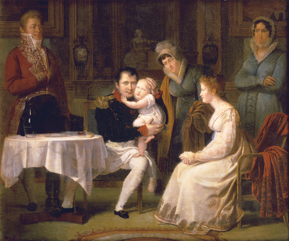Napoleons Bonaparts ar mazo Romas karali un viņa māti Mariju Luīzi, 1812, 