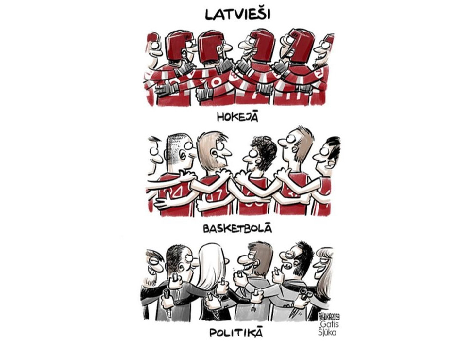 Zīmē Gatis Šļūka. Latvieši...