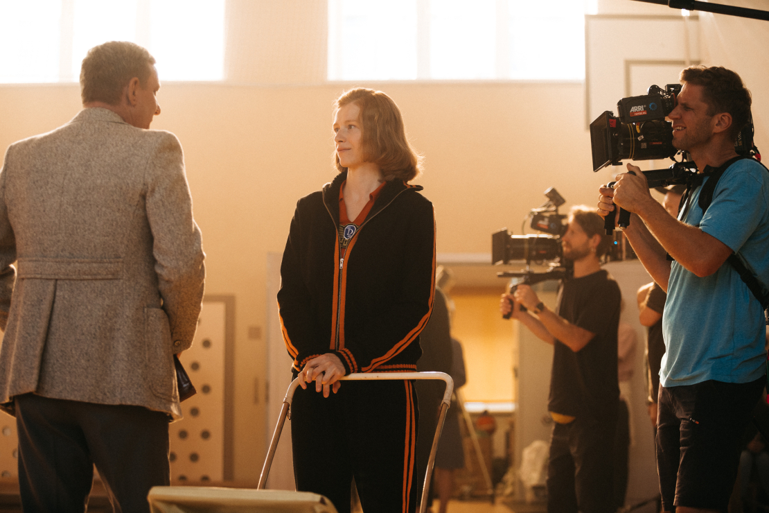 Kadrs no Dzintara Dreiberga filmas par basketbola komandu "TTT".
