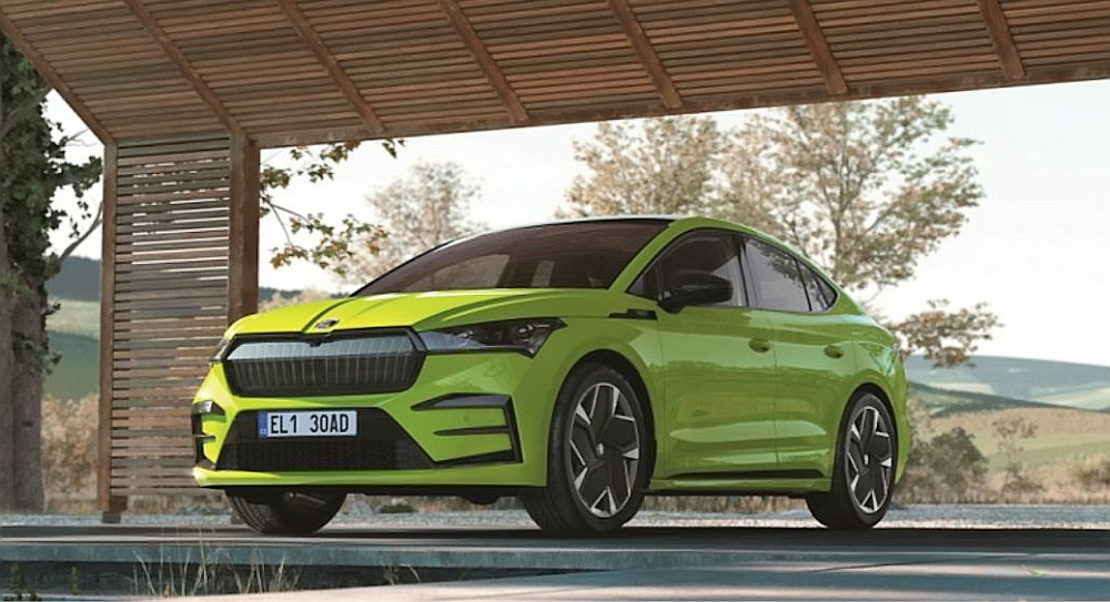 "Škoda Enyaq Coupe EX-5874", lai gan brauc izcili labi, ir vidusslāņa latvietim pārāk dārgs: pārāk liels un pārāk ātrs.