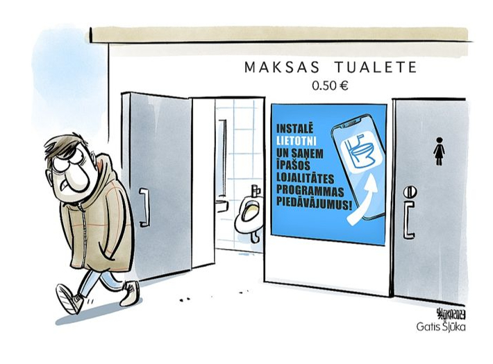 Zīmē Gatis Šļūka. Bez telefona durvis neatvērsi!