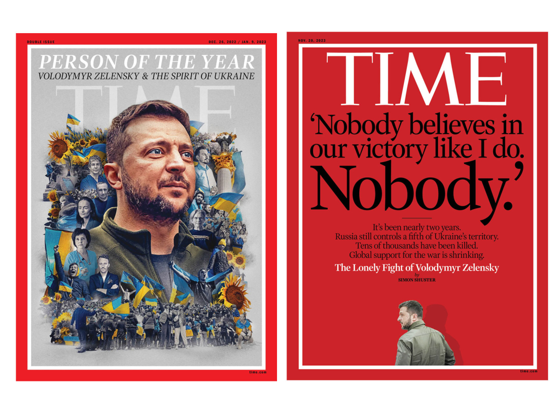 "Neviens netic mūsu uzvarai tā kā es. Neviens," – tas ir paša Zelenska teiktais žurnālam.