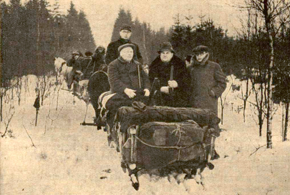 Ceļā uz nākamo mastu. A. Sūnas uzņēmums. Izdevums "Mednieks un Makšķernieks" (01.02.1936.)