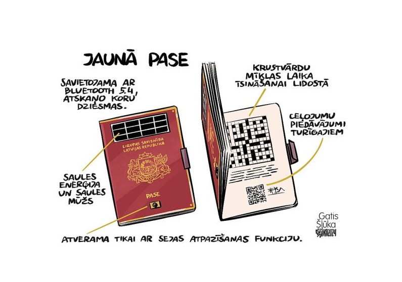 Zīmē Gatis Šļūka. Iepazīsties: jaunā pase!