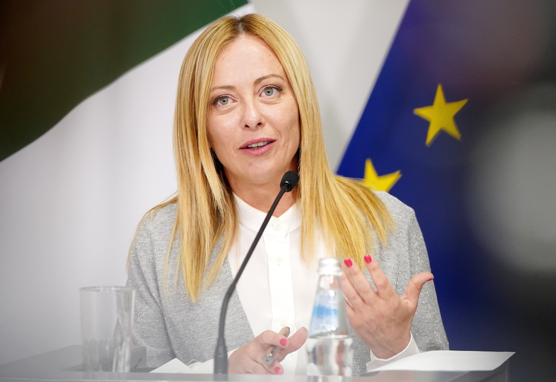 Itālijas premjerministre Džordžija Meloni Rīgā.