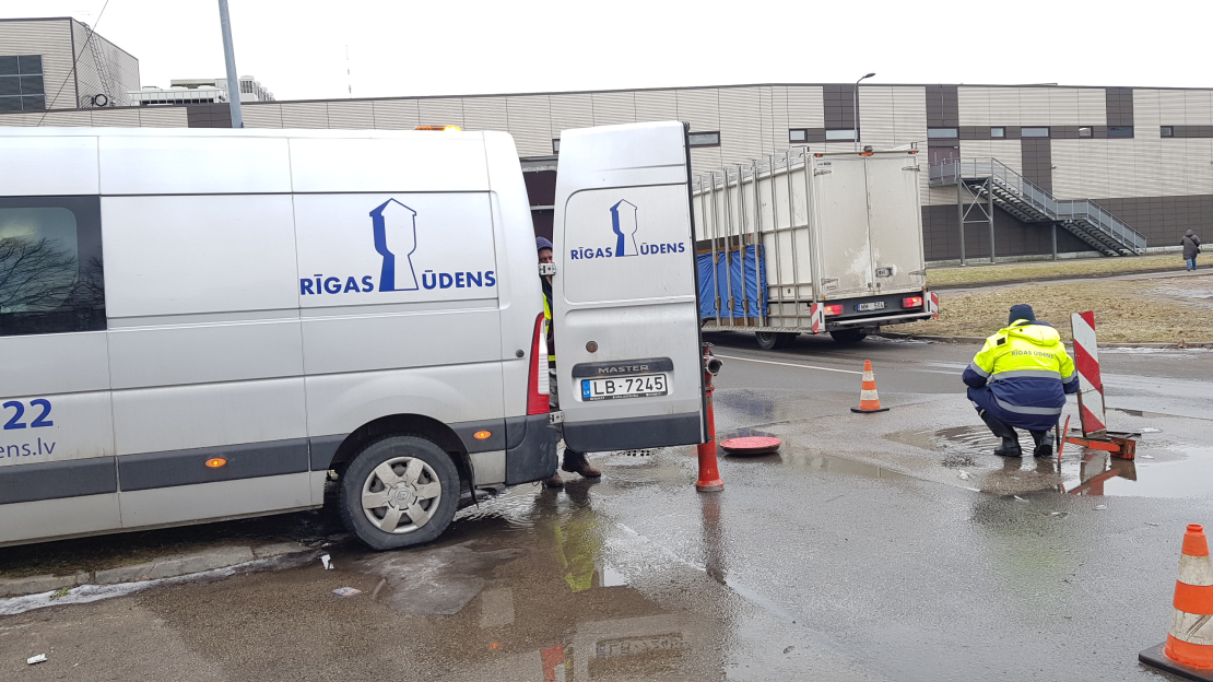 SIA "Rīgas ūdens" remontdarbi.